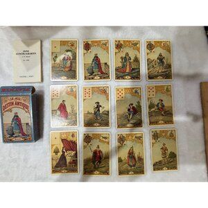 Antique French Destin Antique Fortune Telling Cards Complete Deck With Instructi